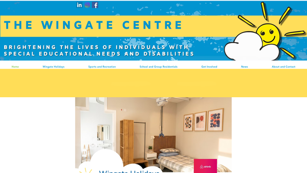 Screenshot of the The Wingate Special Childrens Trust website