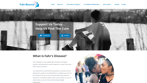 Screenshot of the Fahr Beyond website