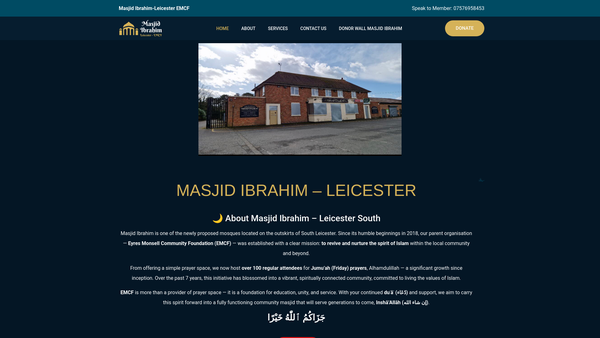 Screenshot of the Eyres Monsell Community Foundation website