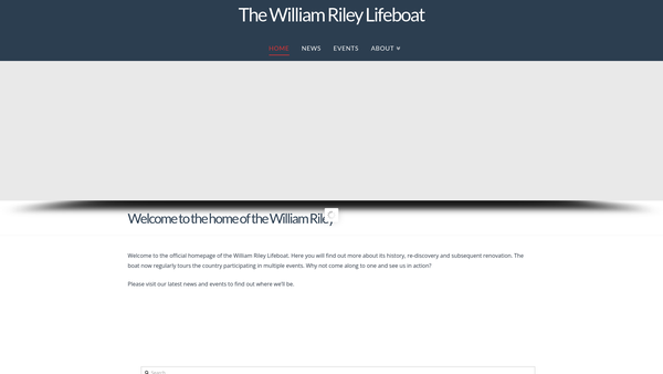 Screenshot of the Whitby Historic Lifeboat Trust website