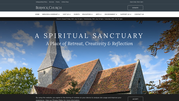 Screenshot of the Berwick PCC website