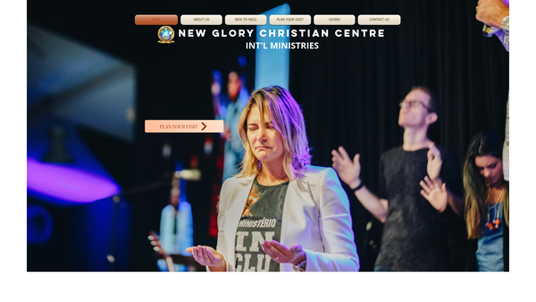 Screenshot of the New Glory Christian Centre International Ministries website