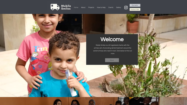 Screenshot of the Mobile Smiles website