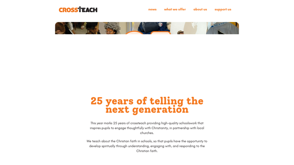 Screenshot of the The Cross Teach Trust website