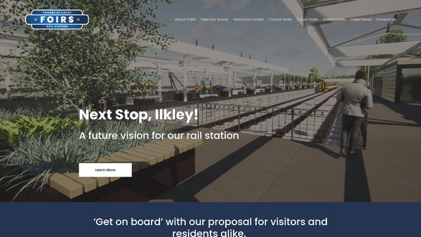 Screenshot of the Friends Of Ilkley Rail Station website