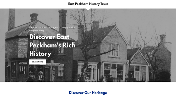 Screenshot of the East Peckham History Trust website