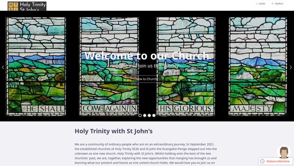 Screenshot of the The Parochial Church Council Of The Ecclesiastical Parish Of Holy Trinity With St John Penge website