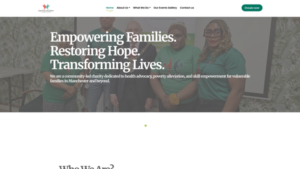 Screenshot of the Hopesavers website