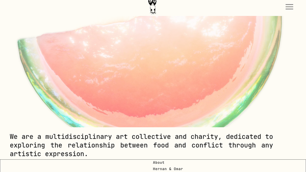 Screenshot of the Food Of War Platform website