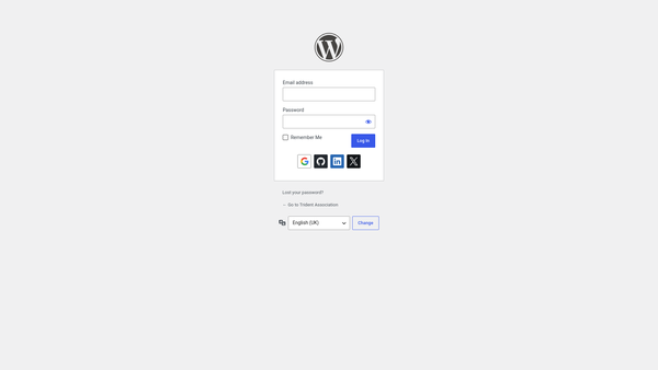 Screenshot of the Trident Association website