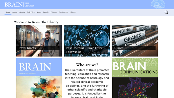 Screenshot of the The Guarantors Of Brain website