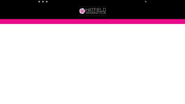 Screenshot of the Hatfield Swim Club CIO website