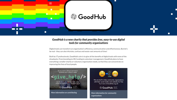 Screenshot of the Goodhub website
