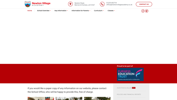Screenshot of the Newton County School PTA website