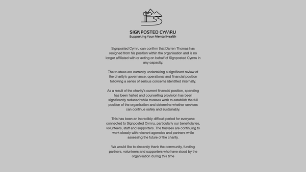 Screenshot of the Signposted Cymru Ltd website