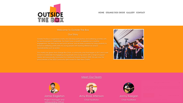 Screenshot of the Outside The Box CIO website