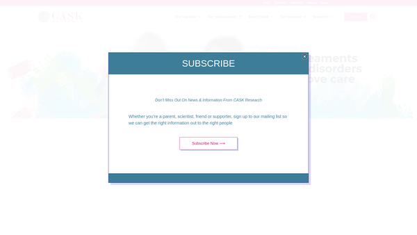 Screenshot of the Cask Research Foundation website