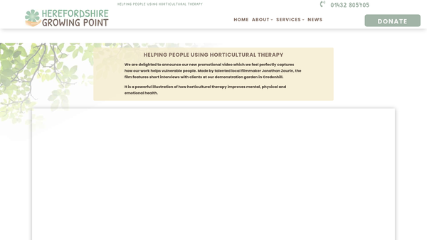 Screenshot of the Herefordshire Growing Point website
