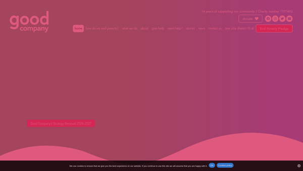 Screenshot of the Good Company (Surrey) website