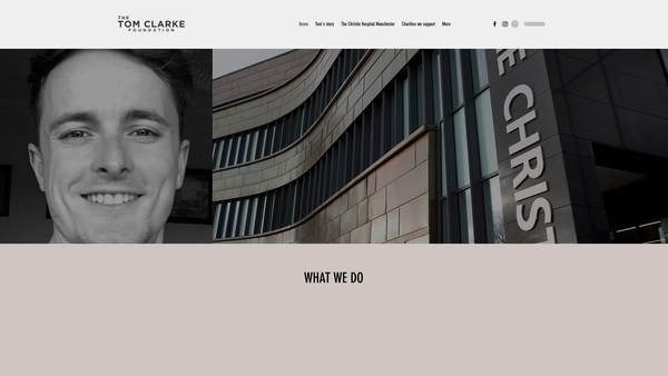 Screenshot of the The Tom Clarke Foundation website