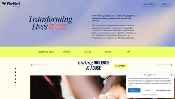 Screenshot of the The Firebird Foundation website