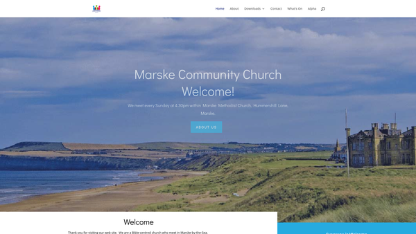 Screenshot of the Marske Community Church website