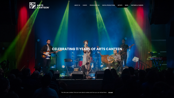 Screenshot of the Arts Canteen Foundation website