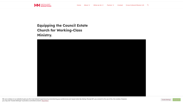 Screenshot of the Medhurst Ministries website