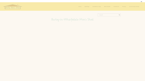 Screenshot of the Burley-In-Wharfedale Men's Shed website