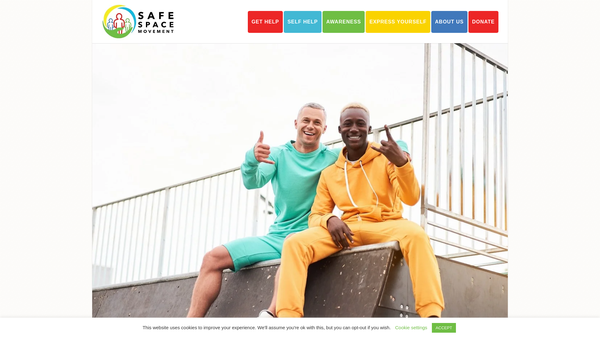 Screenshot of the Safe Space Movement website