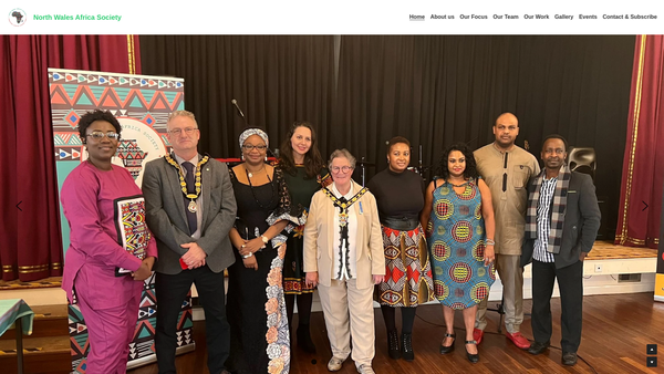 Screenshot of the North Wales Africa Society website