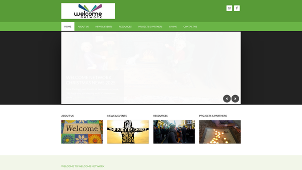 Screenshot of the Welcome Network CIO website
