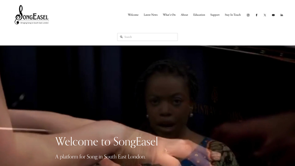Screenshot of the Songeasel website