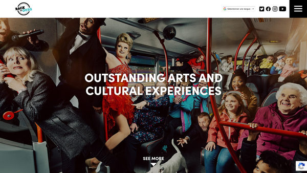 Screenshot of the Back To Ours Arts Limited website