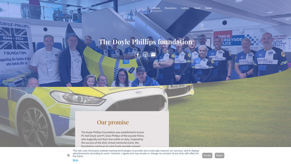 Screenshot of the The Doyle Phillips Foundation website