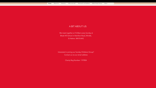 Screenshot of the Grace Community Church St Helens website