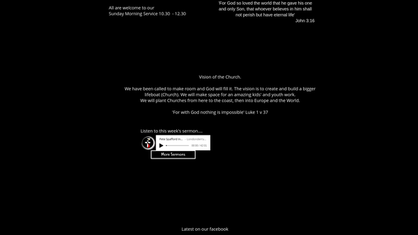 Screenshot of the Londonderry Baptist Church website