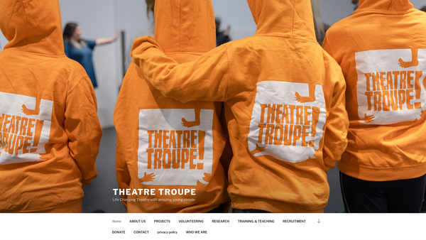 Screenshot of the Theatre Troupe CIO website