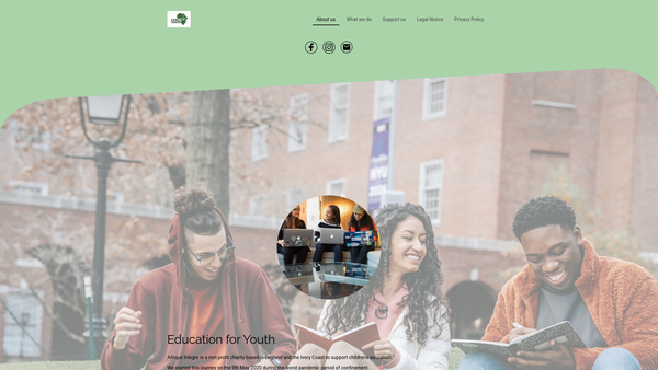 Screenshot of the Afrique Integre website