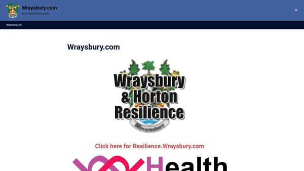 Screenshot of the Wraysbury & Horton Voluntary Care website