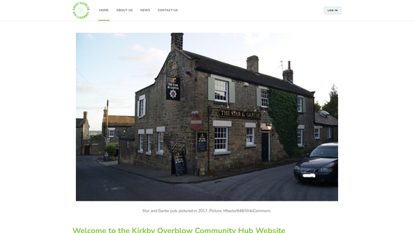 Screenshot of the The Kirkby Overblow Community Hub CIO website