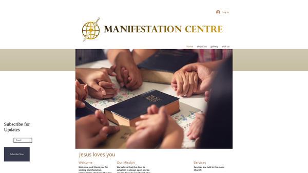 Screenshot of the Manifestation Centre website