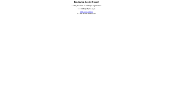 Screenshot of the Teddington Baptist Church website