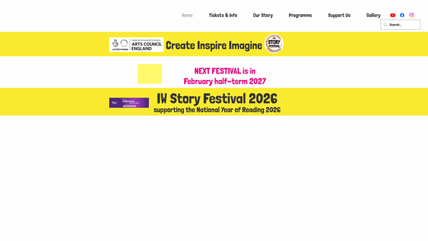 Screenshot of the Iw Story Festival website