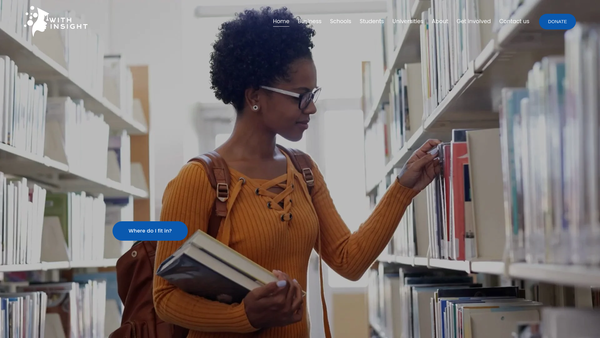Screenshot of the With Insight Education website