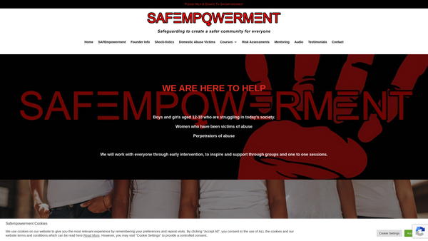 Screenshot of the Safempowerment website