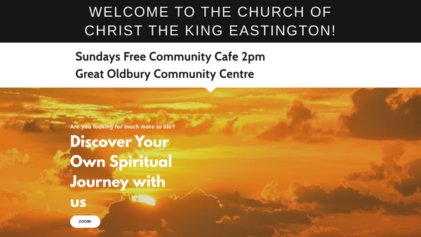 Screenshot of the Church Of Christ The King Eastington website