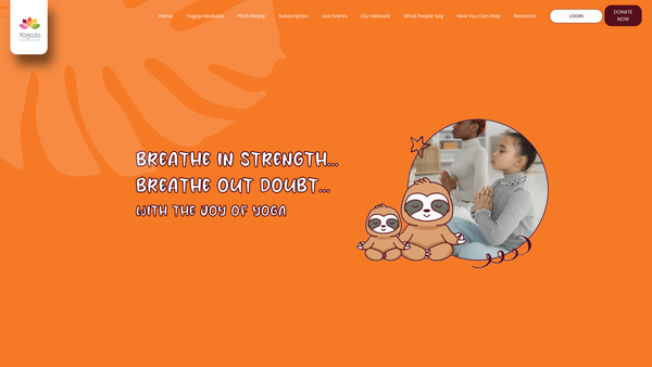 Screenshot of the Yogojo Foundation website