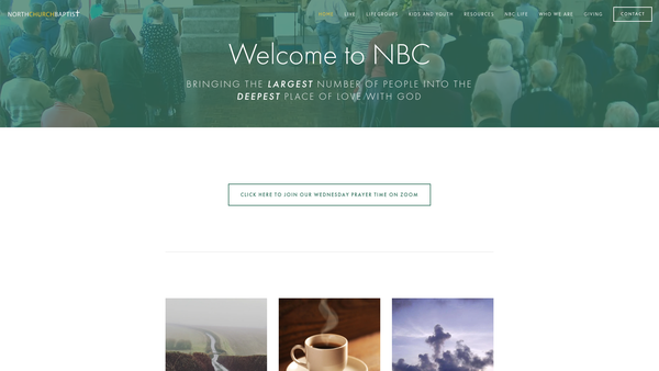 Screenshot of the Northchurch Baptist Church website
