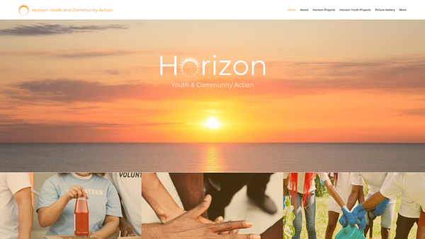 Screenshot of the Horizon Youth And Community Action website